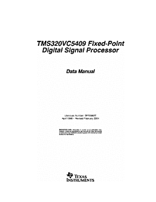 DataSheet TMS320VC5409 pdf